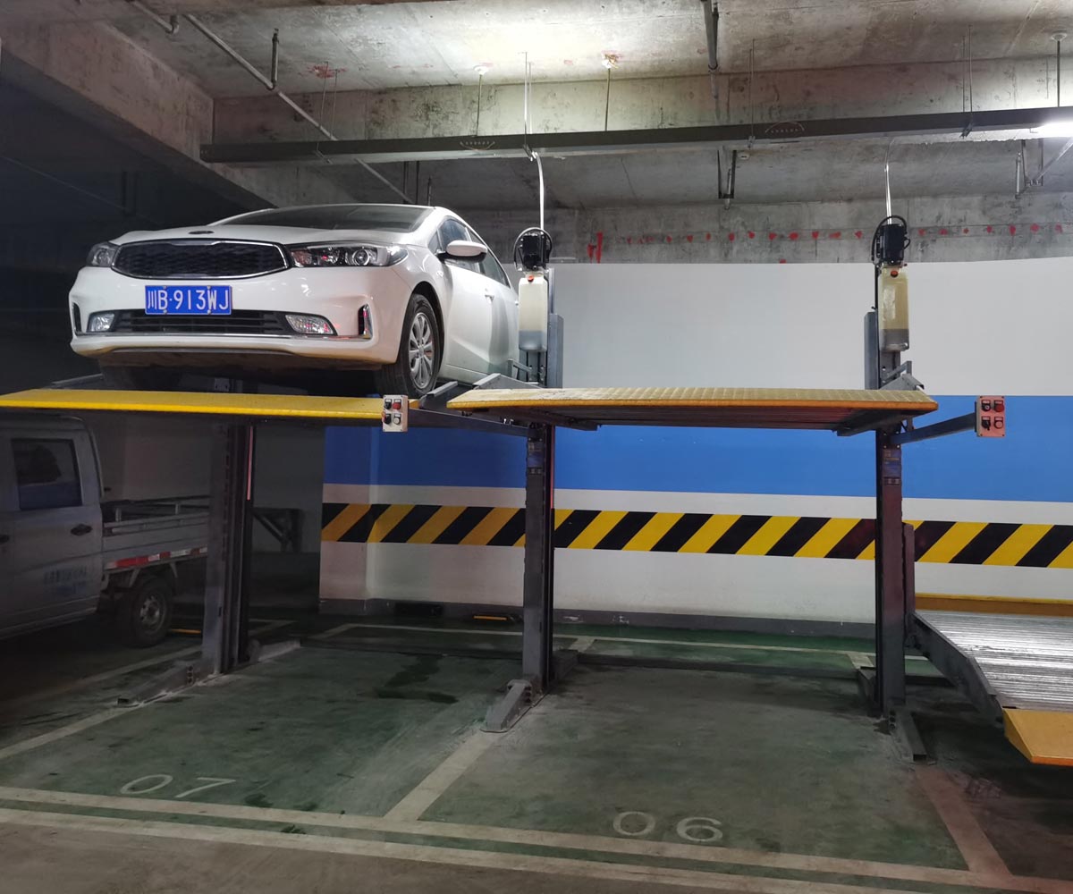 富川PJS四柱简易升降机械式立体停车设备